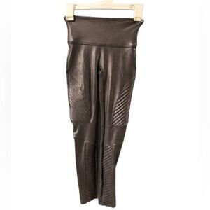 SPANX Black Leather Leggings